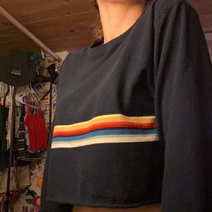 Brandy Melville long sleeve with rainbow stripes